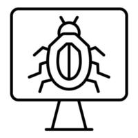 Computer Virus Line Icon vector