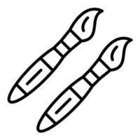 Brush Line Icon vector