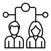 User Connection Line Icon vector