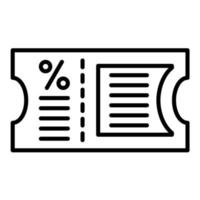 Discount Ticket Line Icon vector