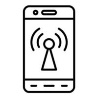 Mobile Hotspot Line Icon vector