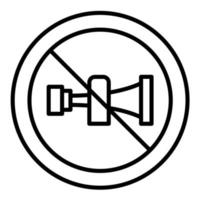 No Horn Line Icon vector