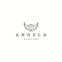 Angel logo icon design template flat vector