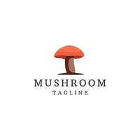 Mushroom logo icon design template flat vector