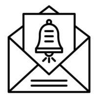 Email Notification Line Icon vector