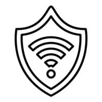 Wifi Security Line Icon vector