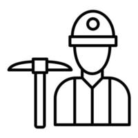 Miner Line Icon vector