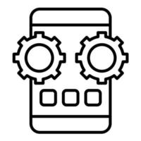 Mobile Apps Line Icon vector