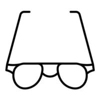 icono de línea de gafas vector