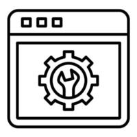 Configuration Line Icon vector