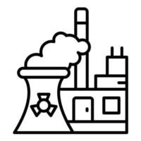 Nuclear Energy Line Icon