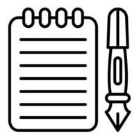 Notebook Line Icon vector