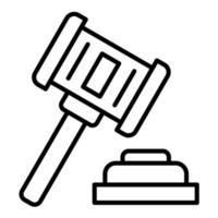 Auction Line Icon vector