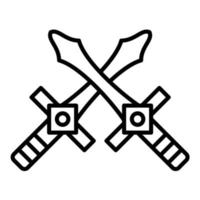 Sword Line Icon vector