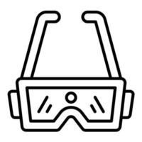 Camera Glasses Line Icon vector