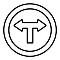 Junction Line Icon vector