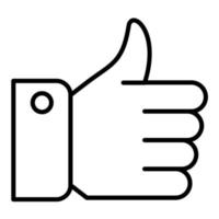 Thumbs Up Line Icon vector