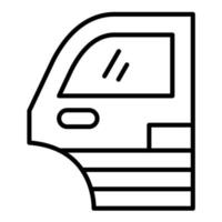 icono de línea de puerta de coche vector