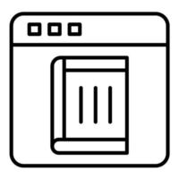 Ebook Line Icon vector