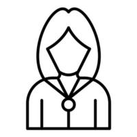 icono de línea de recepcionista vector