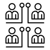 Team Network Line Icon vector