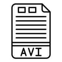 AVI Line Icon vector