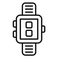 icono de línea de reloj inteligente vector