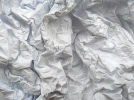White crumpled paper texture for background photo