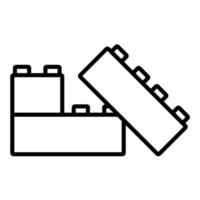 Blocks Line Icon vector