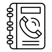 Phonebook Line Icon vector