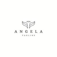 Angel logo icon design template flat vector