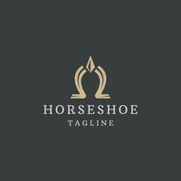 Horse shoes logo icon design template flat vector