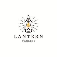 Lantern logo icon design template flat vector