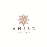 Star Anise logo icon design template flat vector