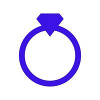 Diamond ring illustrated on a white background vector