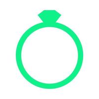 Diamond ring illustrated on a white background vector