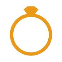 Diamond ring illustrated on a white background vector