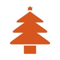 Christmas tree illustrated on white background vector