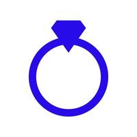 Diamond ring illustrated on a white background vector