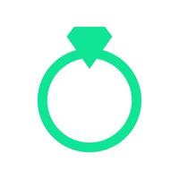 Diamond ring illustrated on a white background vector