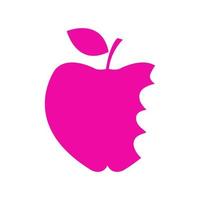 Apple bitten illustrated on a white background vector