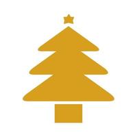 Christmas tree illustrated on white background vector