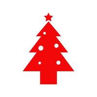 Christmas tree illustrated on white background vector