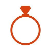 Diamond ring illustrated on a white background vector