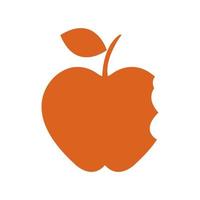 Apple bitten illustrated on a white background vector