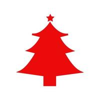 Christmas tree illustrated on white background vector