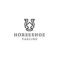 plantilla de diseño de icono de logotipo de zapatos de caballo vector plano