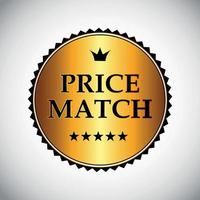 Price Match Label Vector Illustration