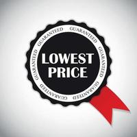 Ilustración de vector de etiqueta de precio más bajo