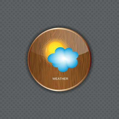 Weather wood application icons